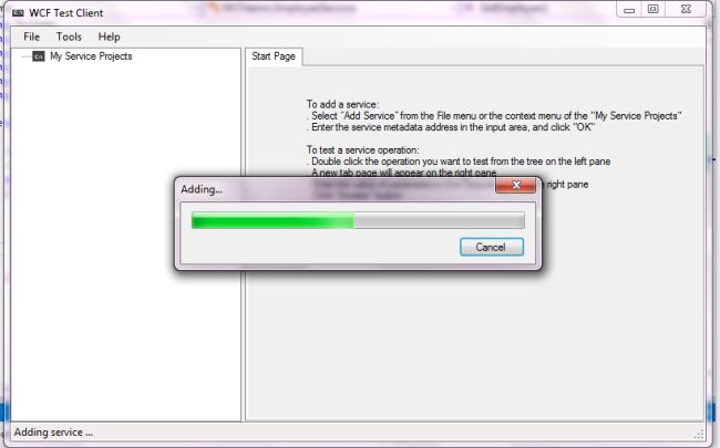 WCF Client popup window
